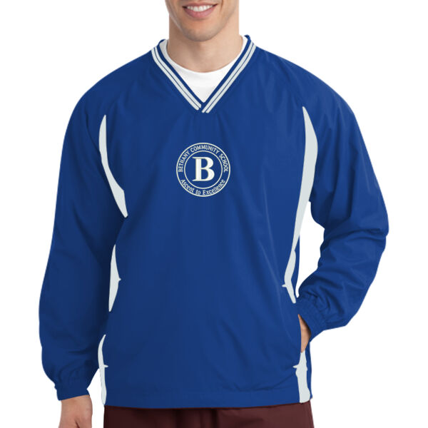 Bethany - Tipped V Neck Raglan Wind Shirt Thumbnail